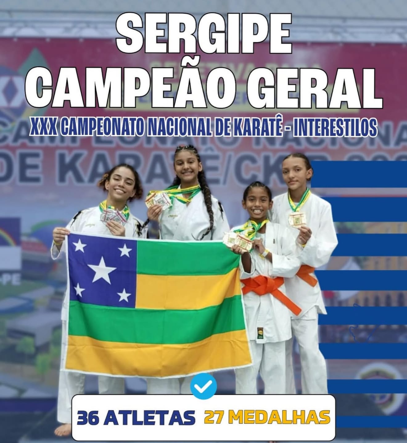 Sergipe brilha no 30° Campeonato Nacional de Karatê Interestilos e conquista 27 medalhas!
