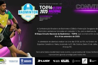 Badminton brasileiro desembarca em Aracaju: TOP16 reúne a elite nacional e mais de 400 atletas em busca de vaga no Sul-Americano