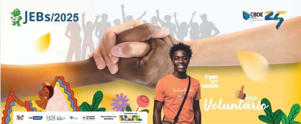 Venha ser voluntário e fazer a diferença nos Jogos Escolares Brasileiros!