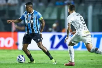 Santos arranca empate com o Grêmio nos acréscimos e segue perto da zona de rebaixamento