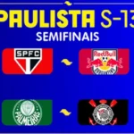 Corinthians, Palmeiras, São Paulo e Red Bull Bragantino garantem vaga nas semifinais do Paulista Sub-13