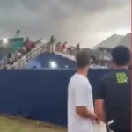 Cobertura de arquibancada cai durante torneio de beach tennis e fere oito pessoas em Ribeirão Preto