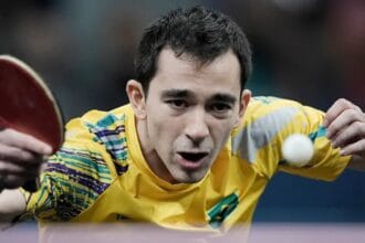 Calderano e Bruna Takahashi são eliminados na semifinal de duplas mistas do China Smash