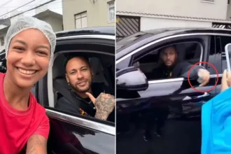 Neymar retorna a doceria em Santos e busca encomenda paga antecipadamente