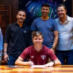 Casa Soccer e TSG estendem vínculo com o atacante Gustavo Santana, destaque do Sub-20 do São Paulo