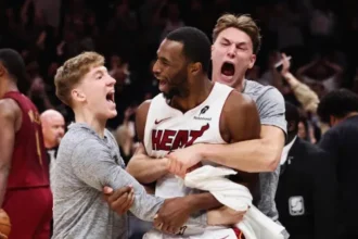 Enterrada de Wiggins a 0,4s sela triunfo do Miami Heat sobre Cavaliers