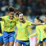 Seleção feminina fecha 2025 com goleada de 5 a 0 sobre Portugal