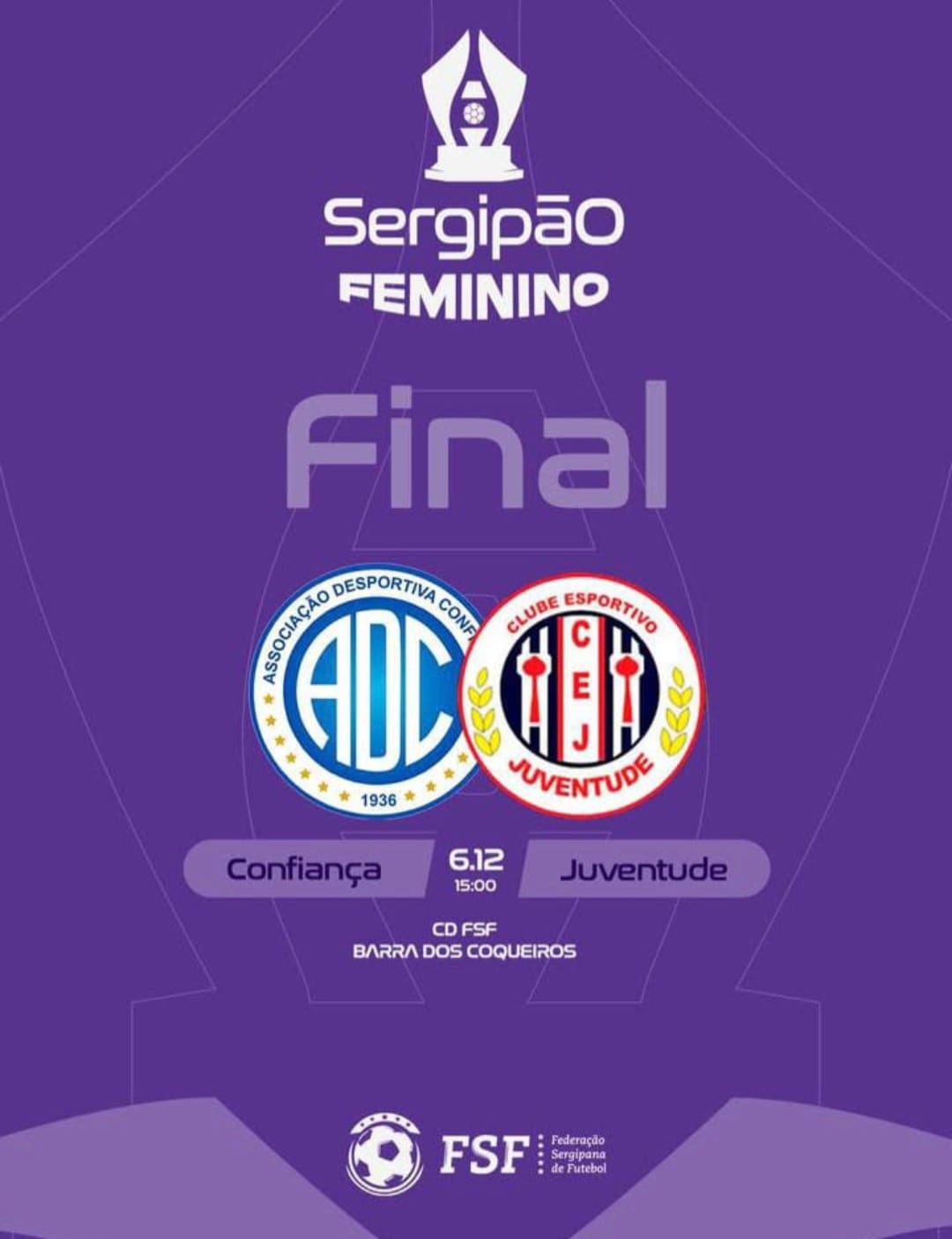 Confiança e Juventude fazem final do Sergipano Feminino 2025 com premiação recorde