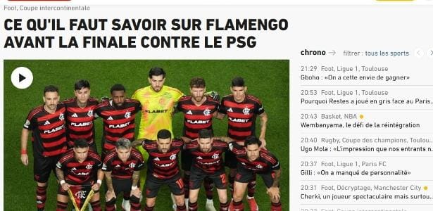 Imprensa francesa destaca Filipe Luís e Jorginho antes de Flamengo x PSG na Copa Intercontinental