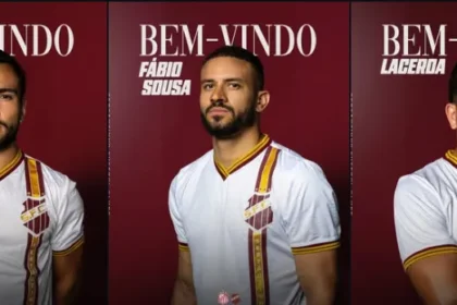 Sertãozinho apresenta zagueiro Fábio Sousa, meia Prado e volante Riquelme para o Paulistão A2 de 2026