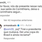 Corinthians investiga vice-presidente por declaração controversa nas redes sociais