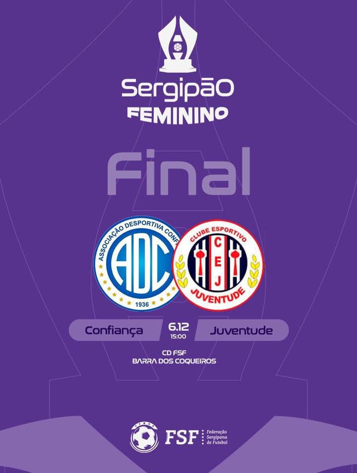 Confiança e Juventude disputam final do Sergipano Feminino 2025 com premiação recorde