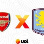 Arsenal enfrenta Aston Villa às 17h15 e tenta segurar a ponta da Premier League