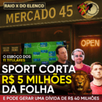 Sport decide dispensar até 10 jogadores para enxugar folha e admite risco de ações judiciais