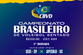 Campeonato Brasileiro Masculino de Vôlei Sentado – Série Ouro 2025 começa neste sábado em São Paulo