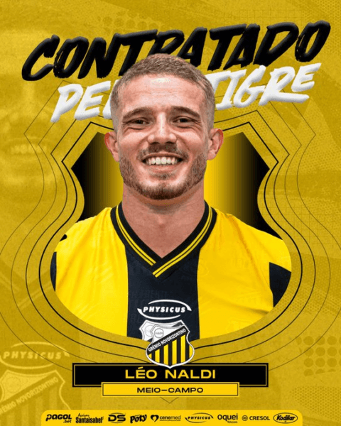 Vitória cede volante Léo Naldi ao Grêmio Novorizontino por empréstimo até o fim de 2026