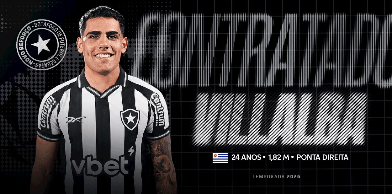 Botafogo anuncia atacante uruguaio Lucas Villalba para a temporada 2026