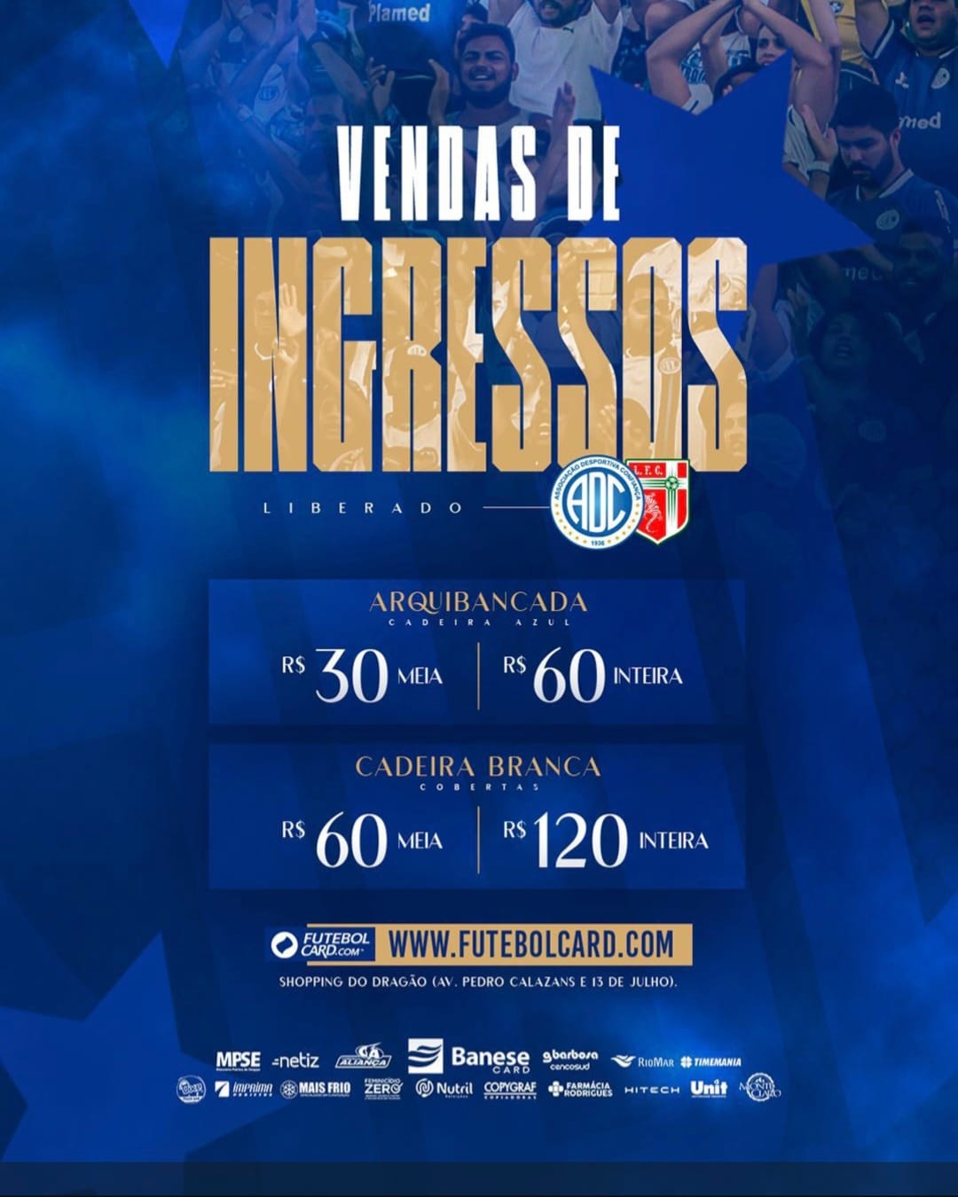 Confiança abre venda de ingressos para jogo contra o Lagarto pelo Sergipano