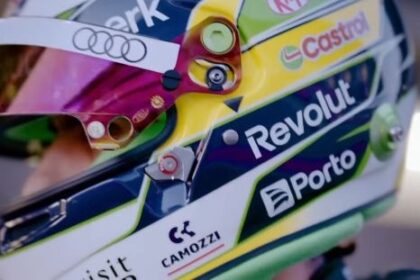 Bortoleto apresenta novo capacete para a temporada 2026 da Fórmula 1
