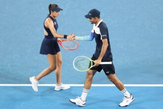 Stefani e Arévalo caem na semifinal de duplas mistas do Australian Open