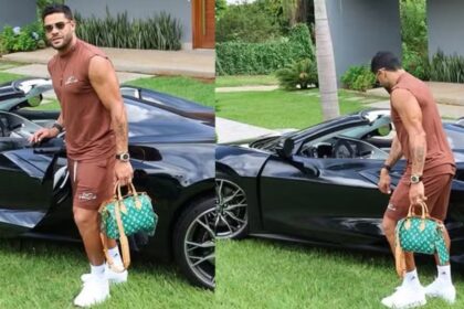 Hulk ostenta estilo após brilhar no clássico: Bolsa de R$ 58 mil e Corvette milionário