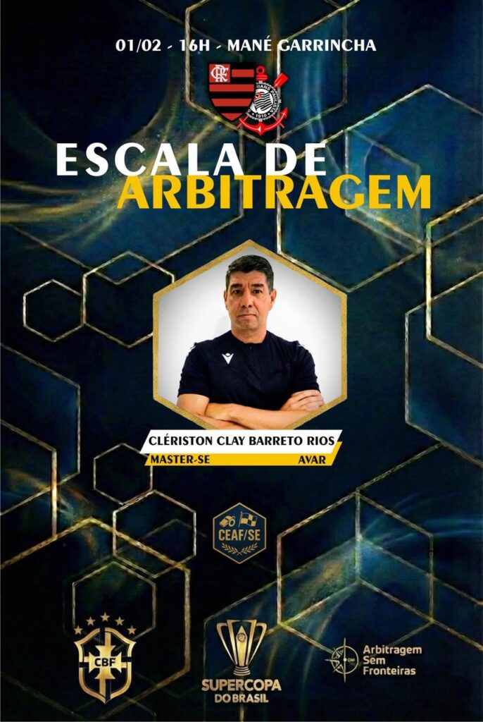 Árbitros da FSF são escalados para abertura do Brasileirão e final da Supercopa do Brasil