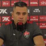 Jair Ventura cobra mais imposição do Vitória após derrota por 5 a 1 para o Palmeiras