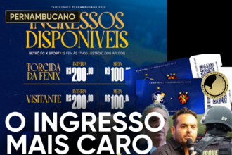 Ingresso de R$ 200 em Retrô x Sport bate recorde histórico no Pernambucano e gera polêmica