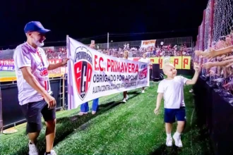 Primavera SAF destaca combate ao câncer infantil em intervalo de jogo contra o Noroeste