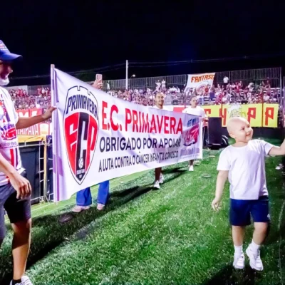 Primavera SAF destaca combate ao câncer infantil em intervalo de jogo contra o Noroeste