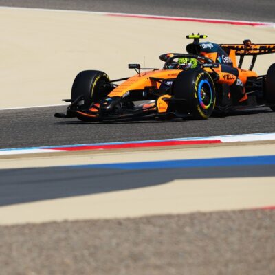 Norris bate recorde nos testes no Bahrein; Ferrari exibe asa móvel e Audi enfrenta falha hidráulica