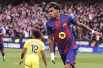 Hat-trick de Lamine Yamal garante vitória do Barcelona sobre o Villarreal