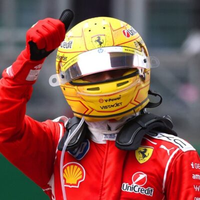 Hamilton festeja primeiro pódio pela Ferrari e classifica GP da China como “uma das corridas mais divertidas”