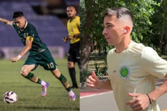 Meia Esquerdinha alia futebol no Atlético-PI a treinos de corrida de rua com a família