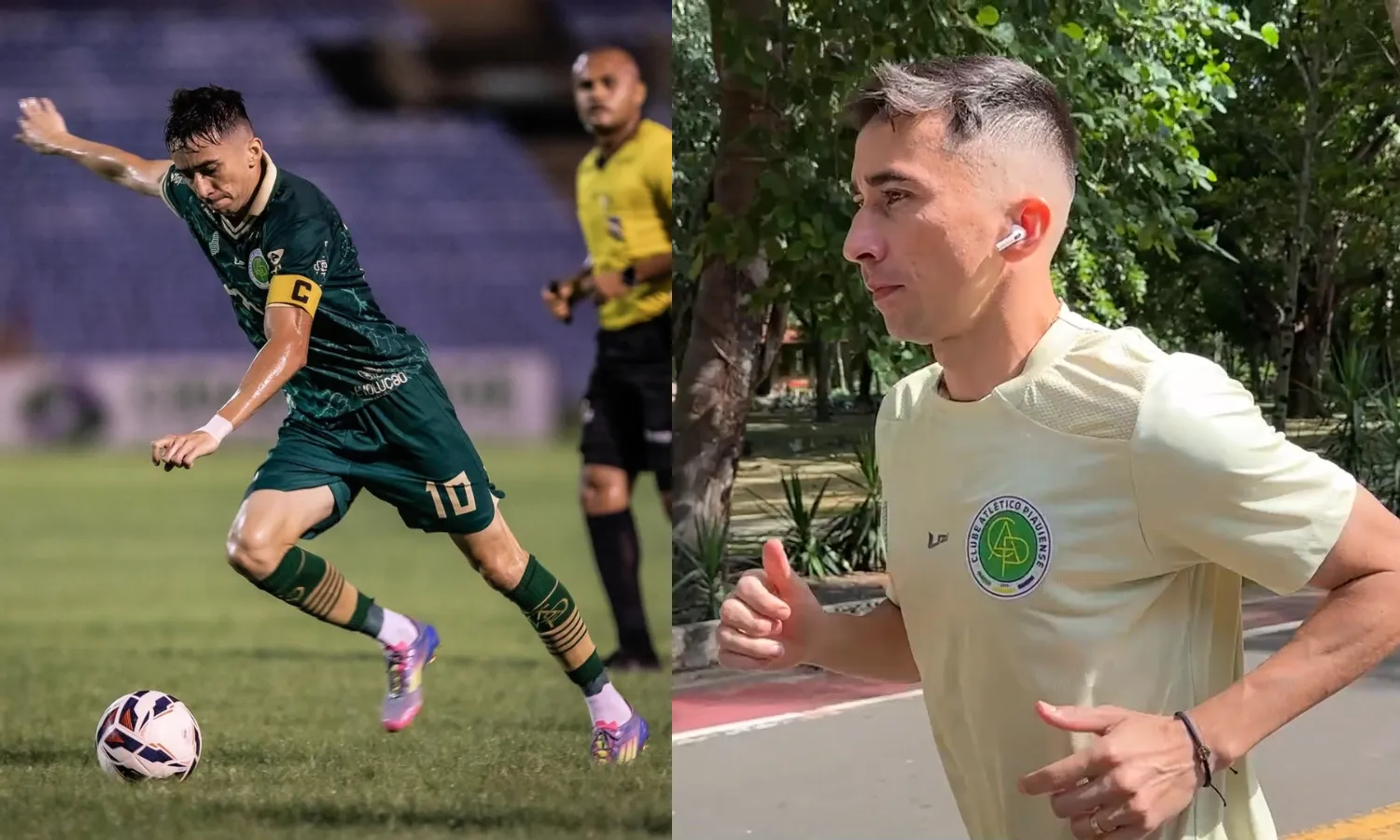 Meia Esquerdinha alia futebol no Atlético-PI a treinos de corrida de rua com a família - Imagem do artigo