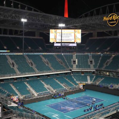 Quadra principal do Miami Open fica fechada na quarta, e estreia de João Fonseca é adiada para quinta