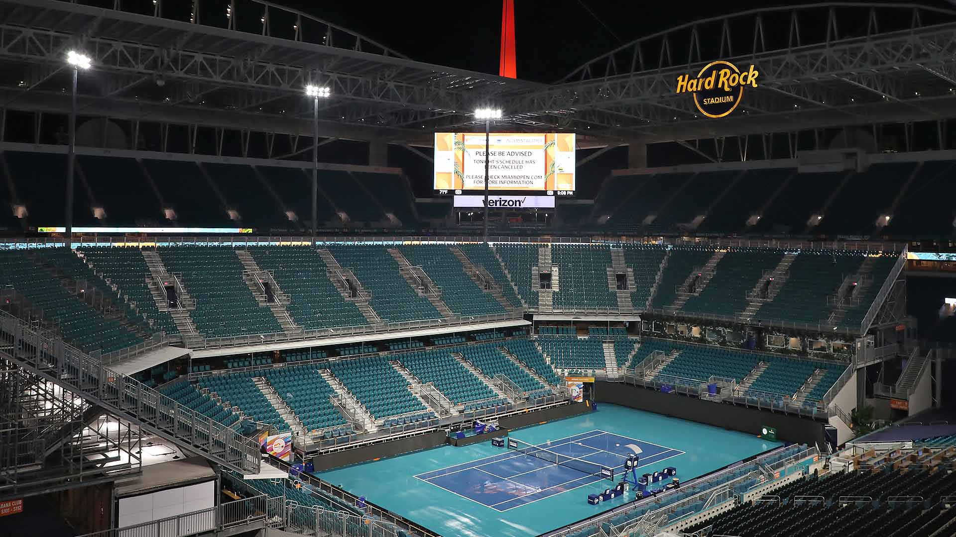 Quadra principal do Miami Open fica fechada na quarta, e estreia de João Fonseca é adiada para quinta - Imagem do artigo