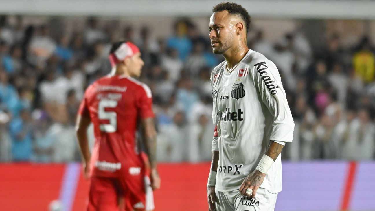 Neymar balança a rede, mas Santos cai diante do Internacional e ouve vaias na Vila Belmiro - Imagem do artigo