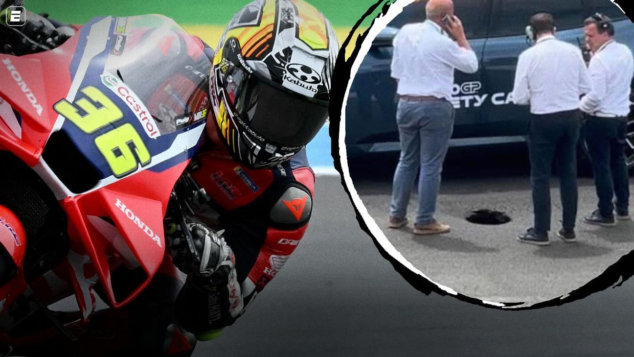 Chuva provoca buraco na pista e adia atividades de sábado no GP do Brasil de MotoGP - Imagem do artigo