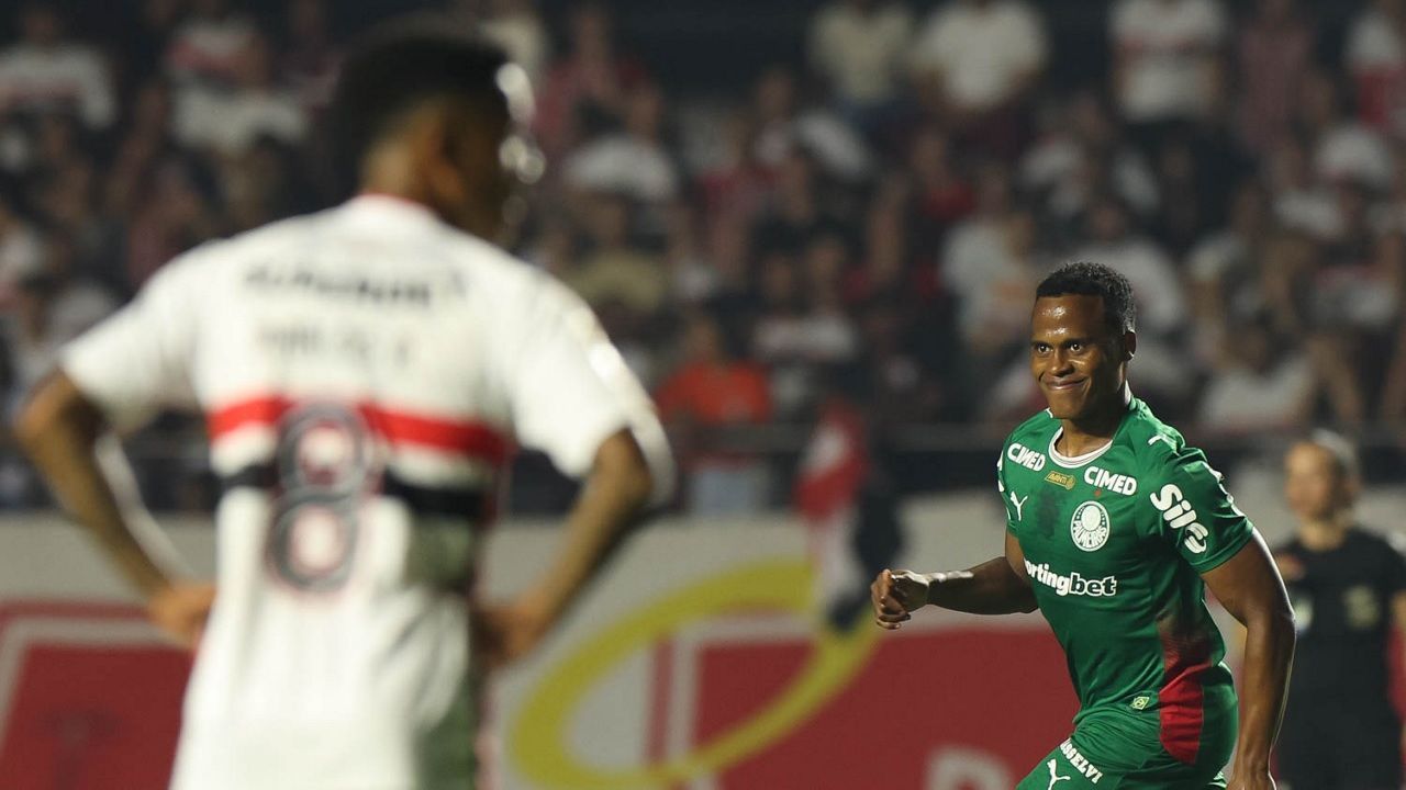 Arias decide, Palmeiras bate São Paulo no Morumbis e amplia vantagem na liderança do Brasileirão - Imagem do artigo