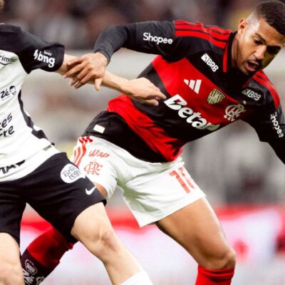 Corinthians e Flamengo ficam no 1 a 1 em noite de arbitragem contestada e lesão de Memphis Depay