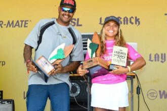 Weslley Dantas e Tainá Hinckel conquistam o Sul-Americano da WSL e garantem vaga no Challenger Series