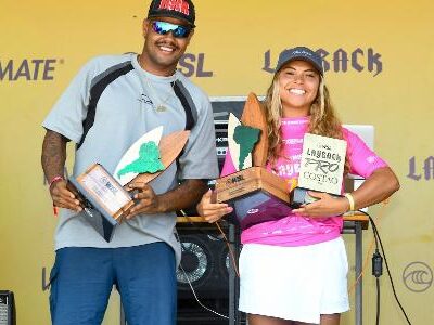 Weslley Dantas e Tainá Hinckel conquistam o Sul-Americano da WSL e garantem vaga no Challenger Series