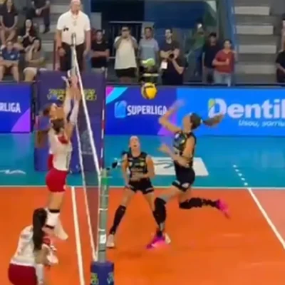 Carol Gattaz marca ponto e recebe homenagens em jogo de despedida pelo Praia Clube