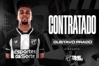 Ceará anuncia chegada do atacante Gustavo Prado por empréstimo até o fim da temporada
