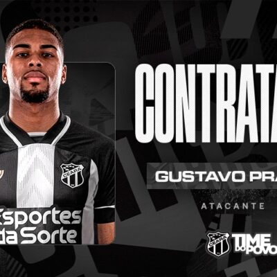 Ceará anuncia chegada do atacante Gustavo Prado por empréstimo até o fim da temporada