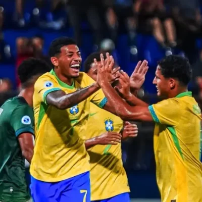 Imagem destacada Brasil goleia Bolívia por 5 a 0 na estreia do Sul Americano Sub 17