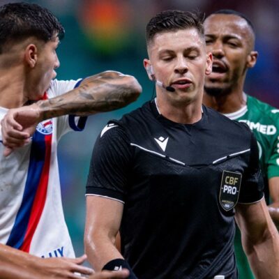 Imagem destacada Árbitro relata ameaça de dirigente do Bahia após revés diante do Palmeiras na Fonte Nova