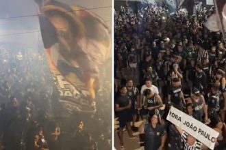 Torcida organizada do Ceará protesta por saída do presidente João Paulo Silva; quatro detidos pela PM