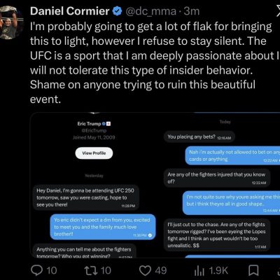 ex campe o do ufc exp e mensagens de filho de trump sobre ap 20260615